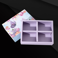 Multi Grid Rigid Paperboard Gift Box with Matt Lamination & Embossing Divided Compartments for Candy Packaging