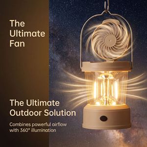 New camping lamp fan lantern outdoor tent lamp with fan folding strong <b>light</b> portable lamp camping lamp - Product Image 1