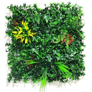 Buis artificiels panneaux d'herbe panneau mural en bois 3d tissu fleurs artificielles tenture murale fleurs artificielles pu arbre mural - Product Image 6