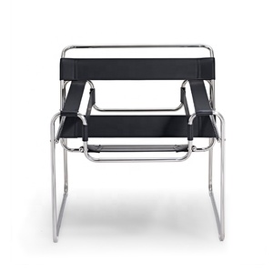 Sillón de Diseño Moderno de Alta Gama en Piel Sintética para Salón o Dormitorio con Estructura Metálica para Hotel - Product Image 3