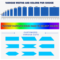 Ruban de Satin Design Logo 100 Yards 4 Cm Logo Imprimé Personnalisé Ruban Bleu Compostable À Emporter Moire Ruban