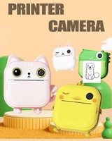 Yuniq Cámara de impresión instantánea para niños con lindos diseños de animales Impresión de texto térmico HD Foto Video Multi Idioma Juguete divertido M2