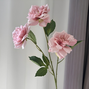 3 Roses Artificielles Élégantes au Toucher Réel, Rose Lychee, Rose Queen, Composition Florale pour Mariage, Décoration Florale d'Automne, Vente en Gros - Product Image 5
