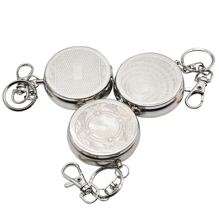 Gepersonaliseerde Goedkope Rvs Metalen Draagbare Pocket Roken Sigaret Ash Tray Asbak