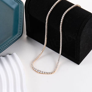 Collar en Oro Amarillo de 18K con Diamantes de Laboratorio, Joyería de Lujo para Mujer, para Fiestas, Aniversarios, Regalos para el Día a Día - Product Image 5