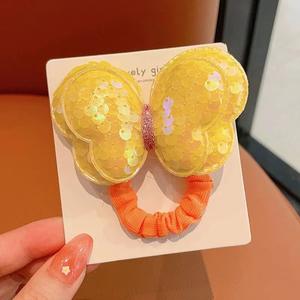 Élastique à cheveux brillant à nœud, très vendu, doux, pour petite fille, ne blesse pas les cheveux, très élastique, en gros - Product Image 2