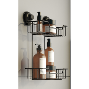 HOT LINE - Estante de Ducha de 2 Niveles, Negro Mate - Product Image 1