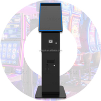 Kiosque de jeu à écran tactile multipoint Unispot 23,8 pouces LED sur pied avec lecteur de codes-barres Fire Link et SDK de rédemption de tickets