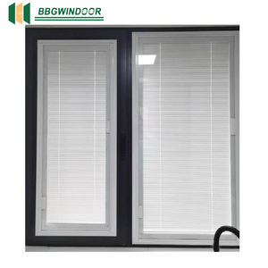 Lukliving fenêtres fixes en aluminium de haute qualité impact d'ouragan grand mur de fenêtre en verre avec stores entre <span class=keywords><strong>le</strong></span> verre - Product Image 1