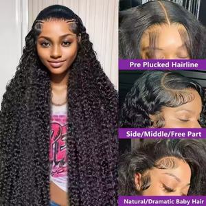 250% densidad <span class=keywords><strong>corto</strong></span> rizado Bob pelucas 4x4 Cierre de encaje pelucas de cabello humano poner y GO Glueless rizado Bob peluca cabello Remy - Product Image 2