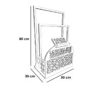 Organisateur Support Durable pour Tapis de Prière Islamique, Étagère de Prière et Support de Livre du Coran en Bois Blanc