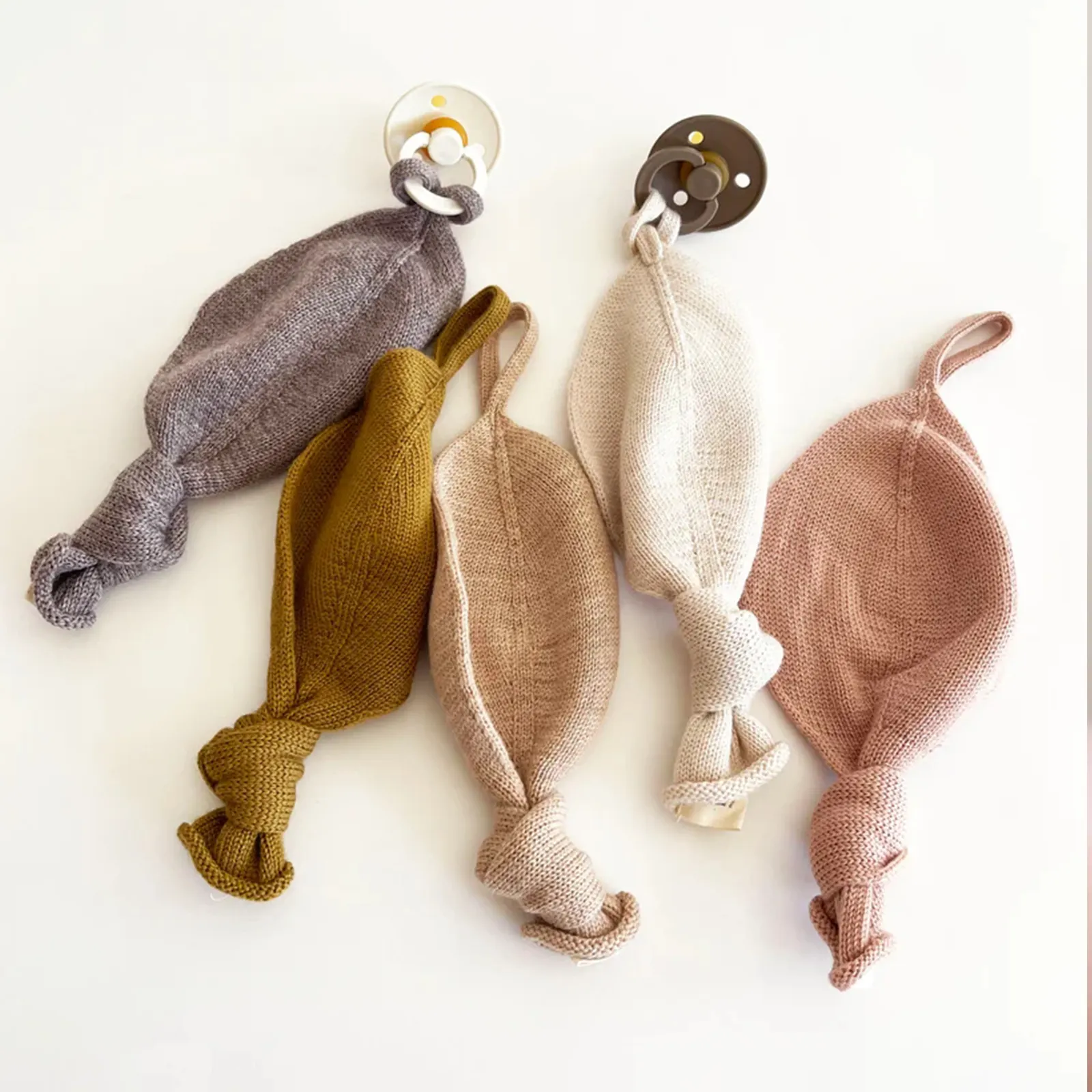 Chupeta de bebê de algodão para recém-nascidos, chupeta fofa de caxemira de algodão ultramacio com design personalizado, presente para bebês