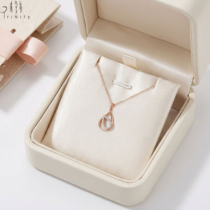 High Quality Wholesale Handmade Exquisite Necklace Jewelry 18K <b>Solid</b> <b>Gold</b> Real Natural Diamonds Daily Wearing <b>Pendant</b> Necklace - Product Image 5