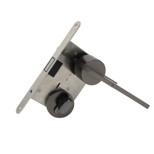 Latest Design Modern Decorative Gun Metal <strong>Door</strong> <strong>Knob</strong> Handle Linear Shape for Apartment Use Mechanical Split Lock - Product Image 4