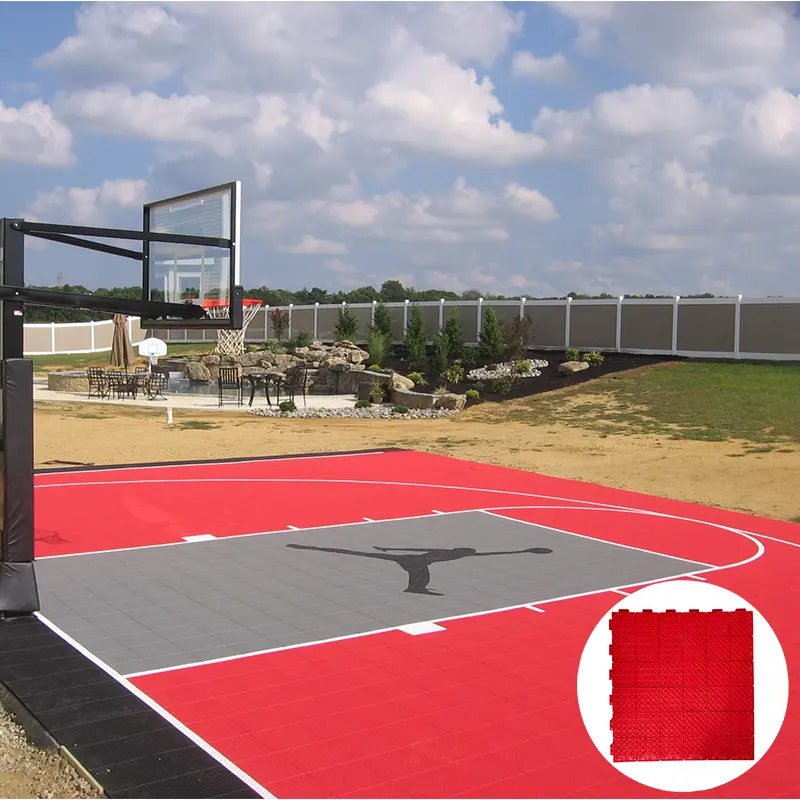 Suspended design china portable basketball court sports floor assembled sport pp plastic flooring