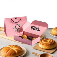 Caja de Papel para Panadería Personalizada, Caja de Cartón Blanca de Grado Alimenticio para Empacar Donuts, Postres y Galletas