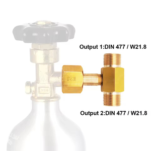 High Quality W21.8-14 DIN477 CO2 Tank Bottle Three-Way High-Pressure Adapter for Aquarium CO2 Refill <b>Pneumatic</b> <b>Tools</b> - Product Image 6
