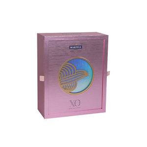 Caja de Regalo para Alcohol en Botella Pequeña, con Frente Transparente, Decoración en Papel y Corte Láser, Caja de Regalo de Lujo XO para Brandy, Desarrollada por STPP - Product Image 2