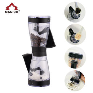 Molinillo de pimienta manual Mangol de 7.4*9.9*20.5 cm con doble cilindro de molienda y tapa de plástico para sal marina y pimienta de Sichuan - Product Image 5