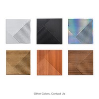 Panel Dinding PVC Anti Air, Anti Api, Motif Garis 3D Embossed Multi Warna Gaya Modern untuk Renovasi Rumah