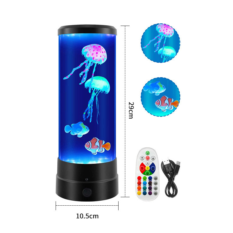 OEM Color Changing Aquarium Jellyfish Led Lamp Decorative Lighting Mood ...