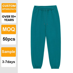 Personalized Embroidery 350G Heavyweight Fleece Lined Eco-Friendly Solid Color Waist Unisex Blank <b>Trousers</b> Streetwear Casual - Product Image 1