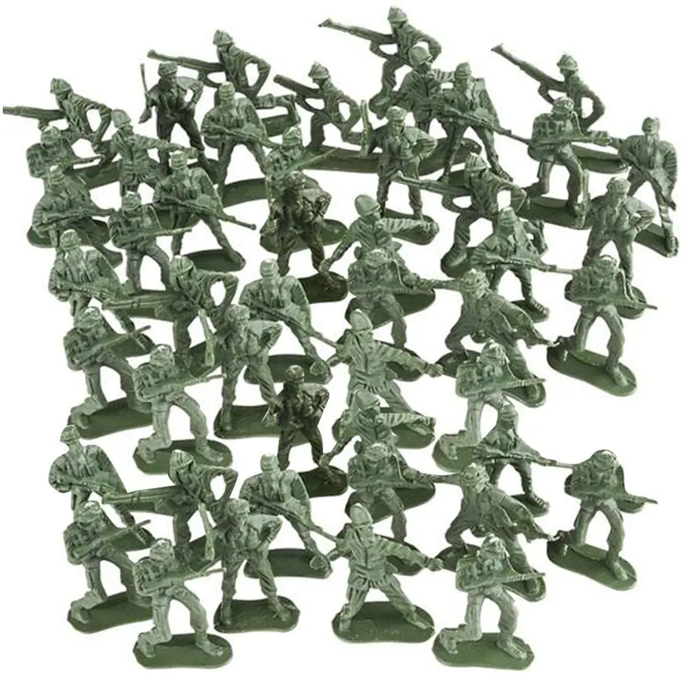 Little Green Army Men Toy Soldiers,Bulk Pack of 144 Military Toys Figures,Plastic Army Guys Play Set