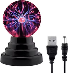 Globo de bola de Plasma de 3 pulgadas alimentado por USB, relámpago mágico, luz nocturna sensible al tacto, decoración del hogar, regalo para boda, Festival, fiesta, niños - Product Image 1