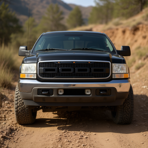 Calandre de pare-chocs avant en aluminium avec éclairage LED noir pour Ford F250, compatible avec les modèles 1999-2004 - Product Image 2