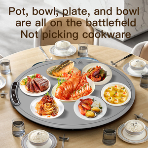 Bandeja de calentamiento eléctrico de silicona con calefacción, alfombrilla para calentar alimentos, platos calientes enrollables para Buffet, almohadilla térmica para fiestas, viajes en casa - Product Image 6