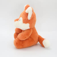 Vente en gros de peluche de renard d'aurore personnalisée Renard endormi doux avec son respirant Animal en peluche doux