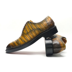 Oferta de Oficina: Zapatos Oxford de Piel Genuina de Alta Calidad para Hombre, con Punta Cuadrada, Antideslizantes, con Masaje y Desodorización, Última Moda - Product Image 4