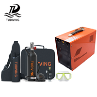 TUDIVING Mini Offre Spéciale portable 1L Sports nautiques Kit de bouteille de plongée en apnée réservoir compresseur d'air équipement de plongée sous-marine