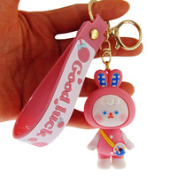 Maßgefertigter Cartoon 3D Stereo PVC Weichgummi Puppe Actionfigur Schlüsselanhänger Niedlicher Anhänger China
