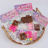 2025 Adorable jouet Squishy au chocolat miniature-Relief du stress à rebond lent Fidget avec un design réaliste Squeeze pour les enfants