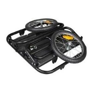 Herramienta de remolque de acero para un solo vehículo, remolque de bicicleta de carga plegable con cubo de camión de carga montado en la parte trasera para ciclismo al aire libre - Product Image 4