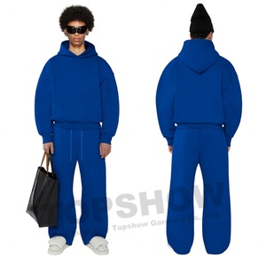 Ensemble survêtement de jogging de haute qualité avec logo personnalisé imprimé en relief, sweat-shirt et pantalon de survêtement pour homme - Product Image 3