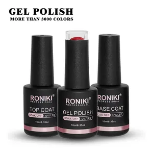Roniki Gel Polish Leveranciers Groothandel 10Ml Nail Art Oem Losweken Private Label Kleur Uv Nail Gel Polish