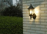 Lámpara de Jardín Europea P611 a Precio Económico con Sensor de Movimiento, Montaje en Pared, Exterior, Impermeable, Material de PC, Garantía de 3 Años