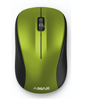 Souris de jeu sans fil vert métallisé 2,4 GHz, clic silencieux, ergonomique symétrique, souris de jeu professionnelle avec récepteur USB OEM