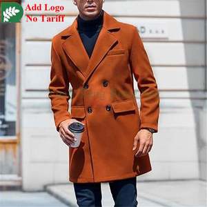 Veste coupe-vent pour homme, double boutonnage, longue veste coupe-vent, vêtement d'extérieur, veste homme - Product Image 1