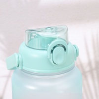 Ensemble de bouteilles de sport Beauchy de 64 oz (2 litres et 900 ml) avec paille et bouteille d'eau à dégradé 3 en 1