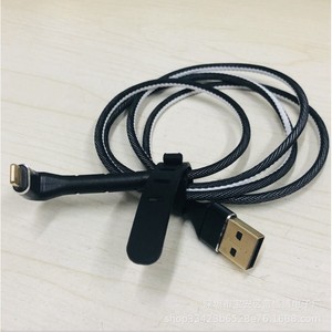 สายดาต้าแบบงอ 90 องศา Type C ยาว 1 เมตร รองรับกระแสไฟ 3A ชาร์จเร็ว สายถักไนลอน สำหรับ Android และ iPhone - Product Image 2