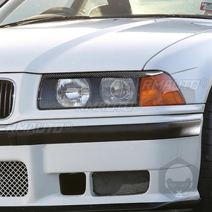 1 par de cubiertas decorativas de fibra de carbono para faros delanteros de coche, para BMW E36 1992-1998, pegatinas para coche, cubiertas decorativas para faros delanteros - Product Image 6