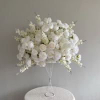 Nieuw Ontworpen Grote Diameter Witte Grote Bloemen Centerpieces Tafel Bruiloft Decoratieve Bloemballen Arrangementen