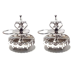 Bijoux fins, design luxueux, meilleure qualité, or blanc 18 carats, diamant naturel taille brillant, polissage haute brillance, boucles d'oreilles classiques pour mariage. - Product Image 3