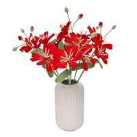Fleurs en laine au crochet, branche unique, parfaites pour les cadeaux de fêtes, la décoration intérieure et les centres de table de mariage, aspect préservé