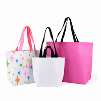 Sac de courses réutilisable en RPET laminé léger et lavable, matériau écologique recyclé, avec design personnalisé