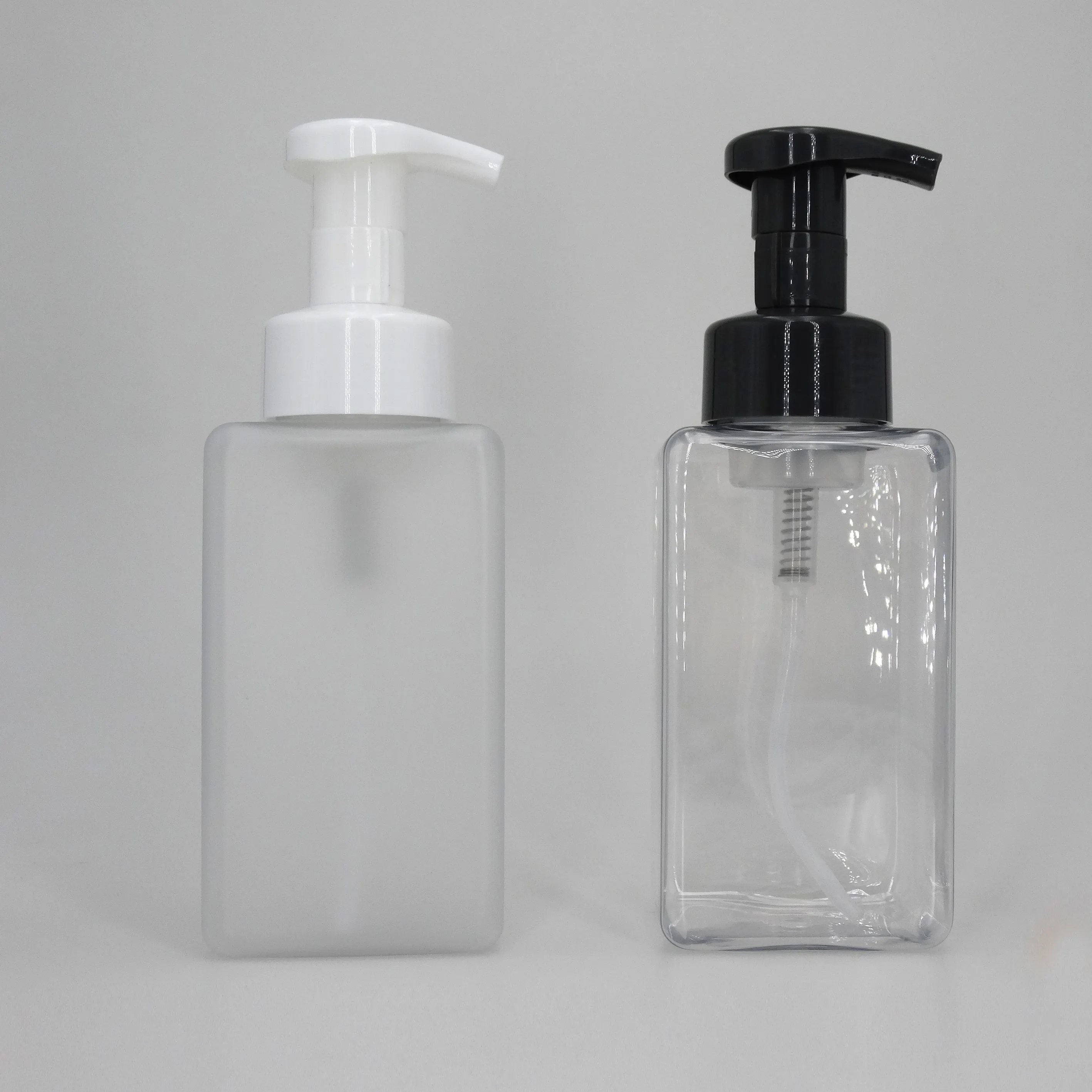 Bottiglia di schiuma di sapone ecologica detergente viso cosmetico quadrato 250ml 450ml vendita calda