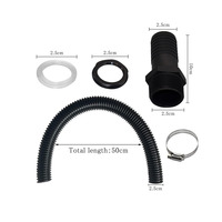 Kit de liaison de baril de pluie-Jeu de connecteurs de tuyau de 500mm pour une connexion facile du réservoir d'eau